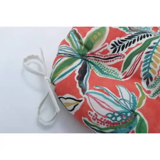 Set of 2 Outdoor/Indoor Reversible Chair Pads Sunny Daze - Pillow Perfect image {2}