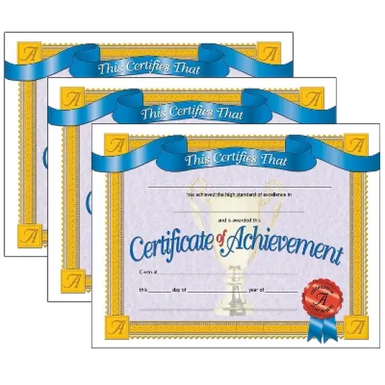 Hayes Publishing Certificate of Achievement 30 Per Pack 3 Packs (H-VA608-3) image {1}