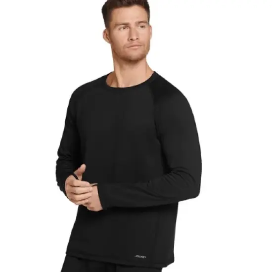 Jockey Men's Grid Fleece Thermal Long Sleeve Crew image {3}