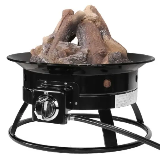 Barton Living Ceramic Bonefire Style Firepit Decoration Wood 15" Fire Log Realistic Outdoor image {1}
