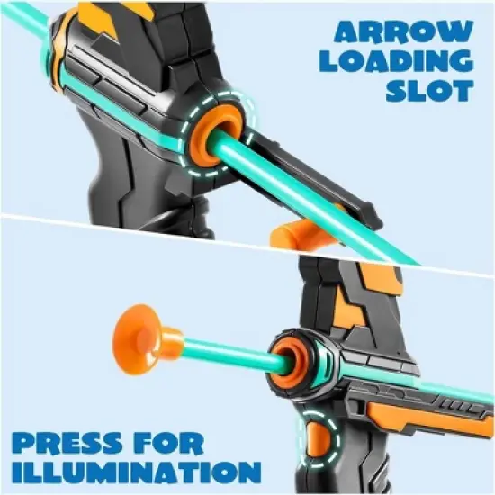 Joyfy Bow and Arrow Set with LED Lights for Kids, Archery Toy Set for Kids Indoor and Outdoor Hunting Play, Gifts for Boys & Girls Ages 3-12 image {3}