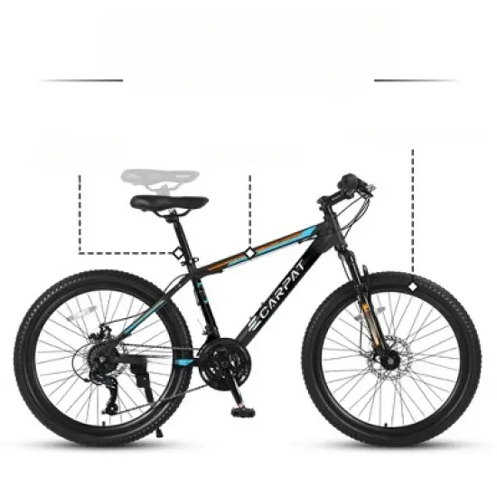 INFURNIC 21 Speed 26 Inch Mountain Bike for Adults Teens Men Women Hardtail MTB with Disc Brakes for Trail Commuting, Blue, 71"*25"*39.3" image {4}