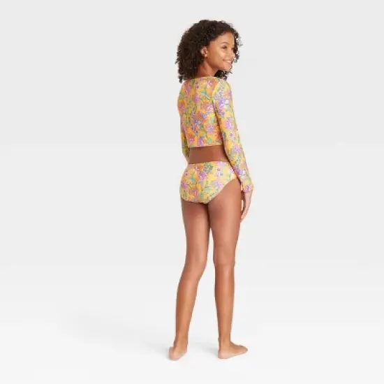 Girls' 3pc Retro Surf Swimwear Set - art class&trade; image {4}