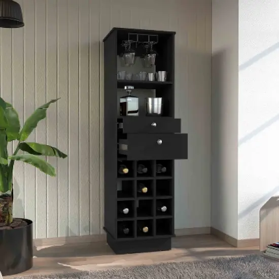Gulches Classic Bar Cabinet: Elegant Storage for Wine Lovers image {1}