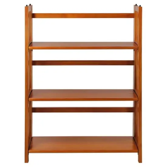 38" Folding 3 Tier Bookshelf Stackable - Flora Home image {11}