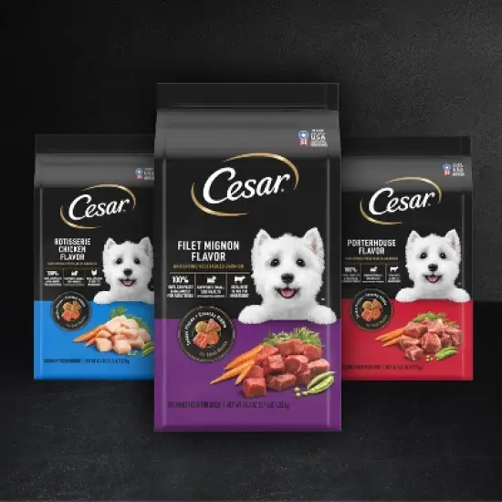 Cesar Carrot, Pea, Steak, Vegetable, Beef and Red Meat Flavor Small Breed Dry Dog Food - 5lbs image {11}