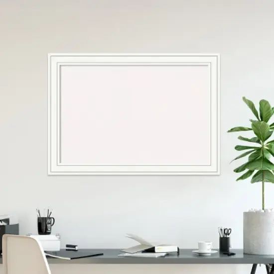 Amanti Art Craftsman Wood Framed Corkboard, White Cork image {5}