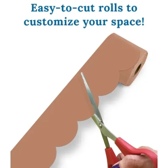 Carson Dellosa Education 65' Cinnamon Spice Rolled Scalloped Bulletin Board Borders (1 roll) image {3}