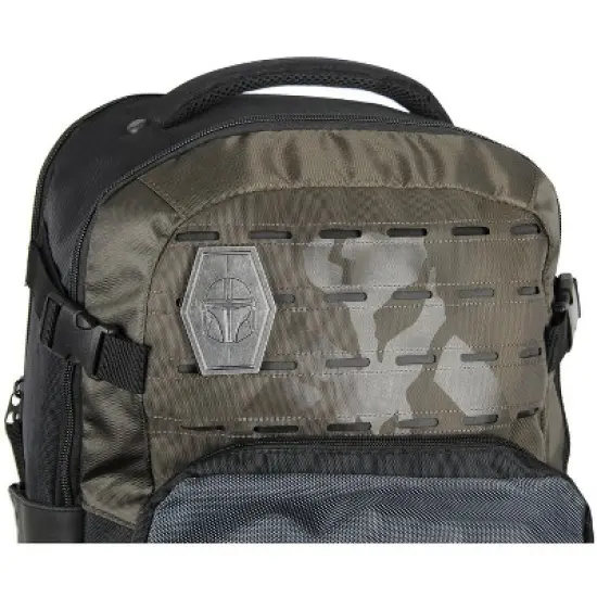 Star Wars The Mandalorian Bounty Hunter Laptop Tech Padded Sleeve Backpack Black image {3}