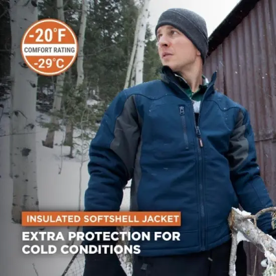RefrigiWear Men's Windproof Water-Resistant Insulated Softshell Jacket image {1}