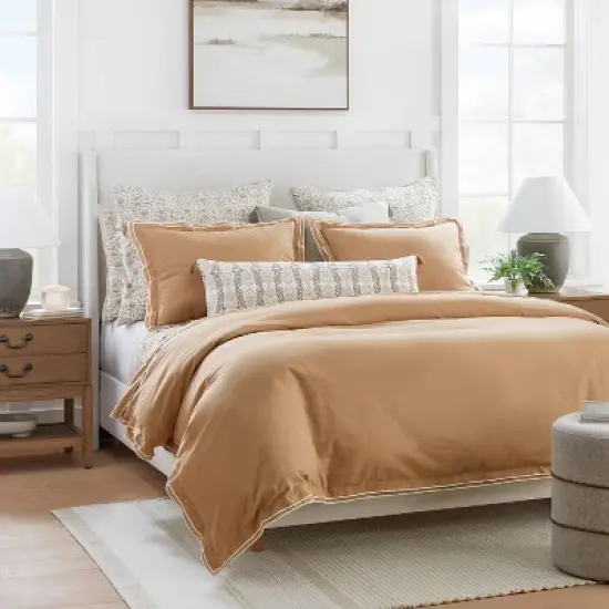 Double Flange Merrow Stitch Duvet Cover & Sham Set - Threshold&trade; designed with Studio McGee image {1}