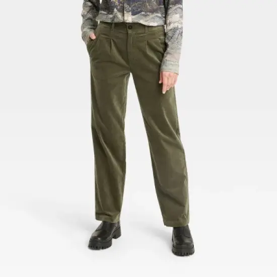 Houston White Adult Velvet Pants - Green image {3}