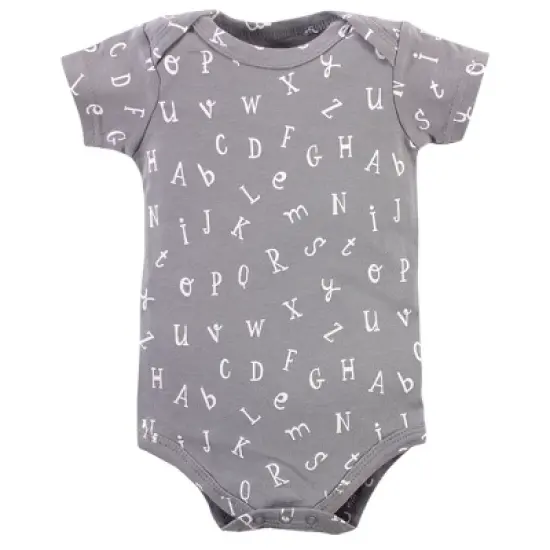 Hudson Baby Infant Boy Cotton Bodysuits, Alphabet Animals image {4}