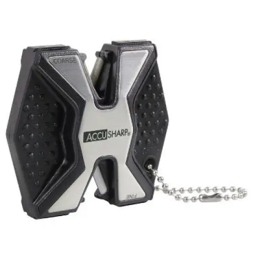 AccuSharp Brushed Nickel Diamond Abrasive 2 stage Knife and Tool Sharpener image {1}