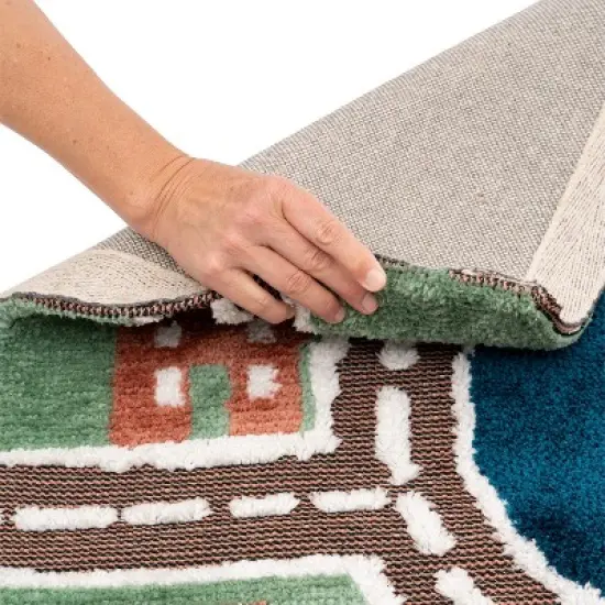 JumpOff Jo &ndash; Kids Carpet, Play Rug Playmat, Soft and Textured 3D Interactive with Roads for Cars and Toys, for Playroom &ndash; 39 x 59 in. image {3}