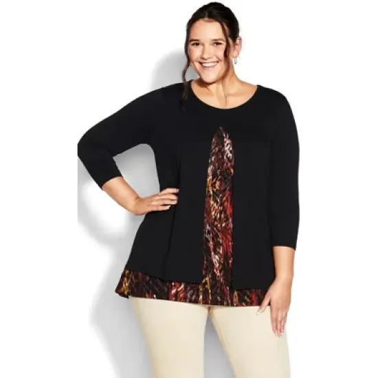 Women's Plus Size Alex Print Tunic - spice | AVENUE image {7}
