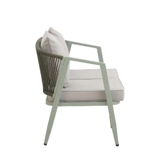 FIONECA U_STYLE Durable Outdoor Seating Set with Green Cushions &uml;C Comfortable Patio Furniture for Garden, Lawn, and Poolside image {13}