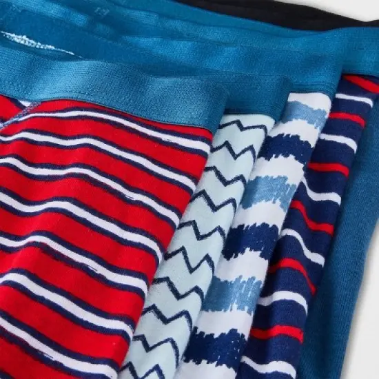 Boys' 10pk Striped Boxer Briefs - Cat & Jack&trade; Red/Blue image {3}