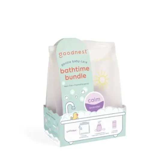 Goodnest Baby Bath-Time Bundle Gift Set - Calm Lavender - 4ct image {2}