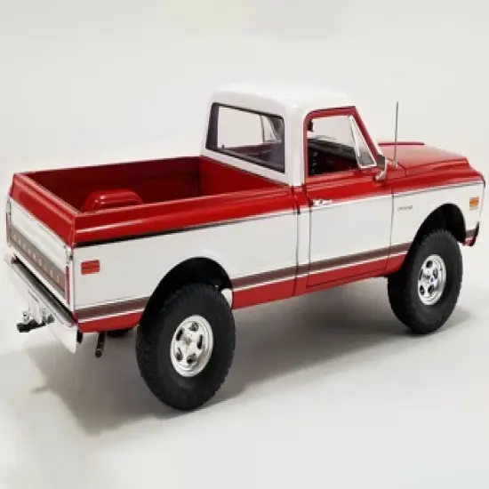 1972 Chevrolet K-10 4x4 Pickup Truck Red and White Limited Edition to 390 pieces Worldwide 1/18 Diecast Model Car by ACME image {3}