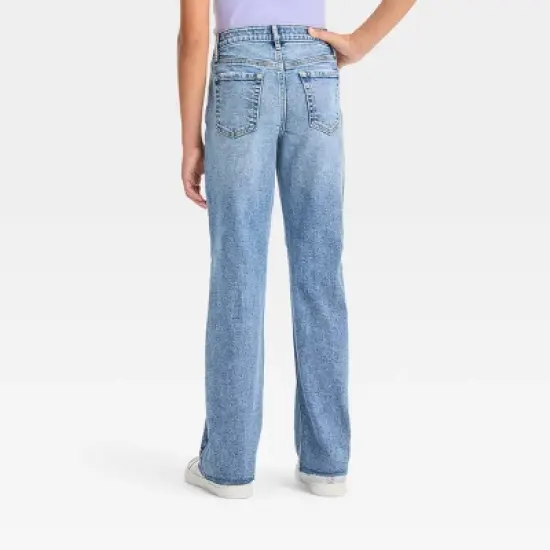 Girls' High-Rise Wide Leg Baggy Jeans - art class&trade; image {1}