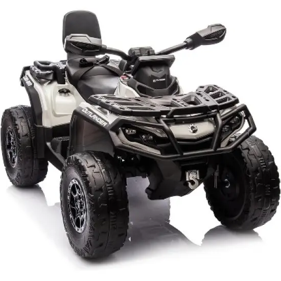 2 Seater Electric Children's Terrain Vehicle, 12V Remote Control Riding Toy Car, Battery Operated Vehicle w/Music, Remote Control, LED Lights image {9}