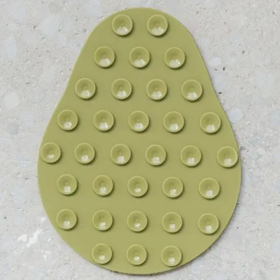 Dexypaws Enrichment Lick Mat: Avocado - Grooved Dog Feeding Pad image {1}