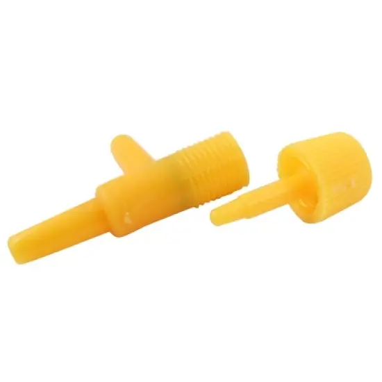 Unique Bargains Aquarium Yellow Plastic 2 Way Air Control Valves 5 Pcs image {2}