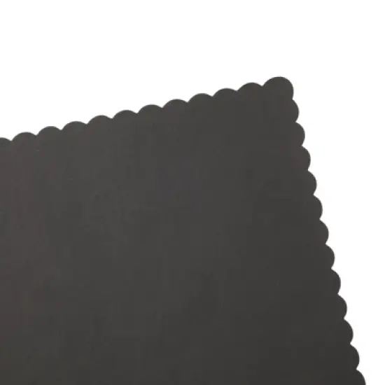 100-Pack Black Party Paper Placemats Rectangular Tabletop Mats with Wavy Edge image {5}