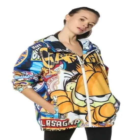 Members Only - Women's Garfield Windbreaker Oversized Jacket - Multi image {3}