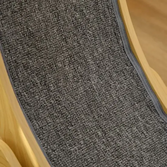 PawHut Cat Running Wheel, Cat Tree with Carpet Runway Cat Exercise Wheel with Brake Cat Tower Pet Furniture for Kittens image {5}