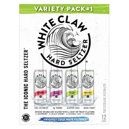 White Claw Hard Seltzer Variety Pack - 12pk/12 fl oz Slim Cans image {8}