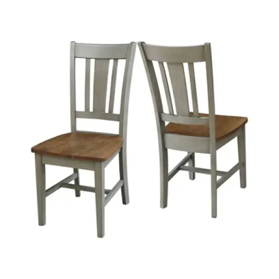 Set of 2 San Remo Splatback Chairs - International Concepts image {5}