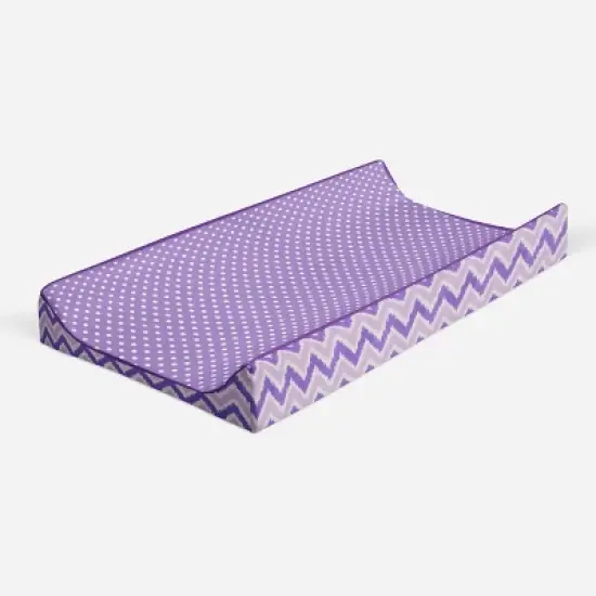Bacati - MixNMatch Purple Pin Dots Changing Pad Cover image {6}
