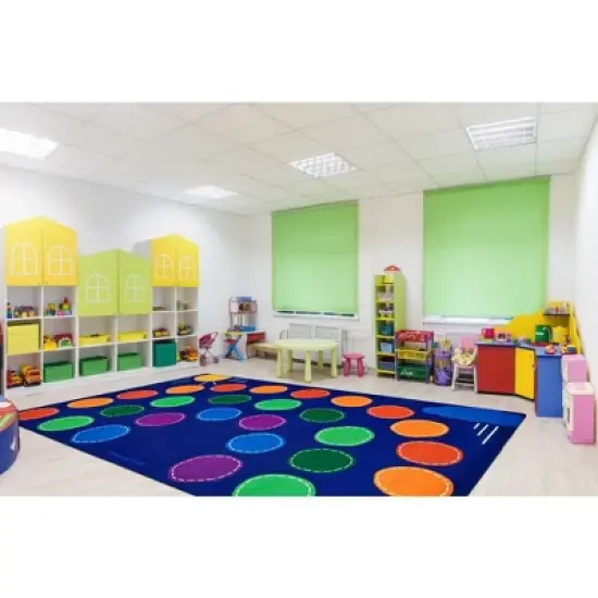 Carpets for Kids Rainbow Seating Classroom Rug,Rectangle image {3}