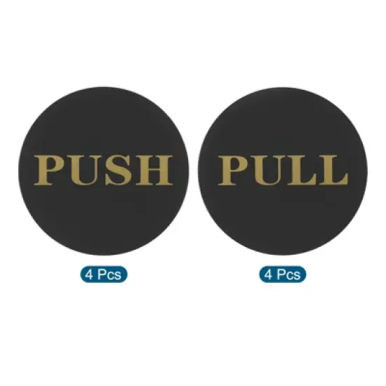 Unique Bargains Acrylic Self-Adhesive Office Business Push Pull Door Sign 8 Pcs image {2}