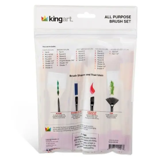 KINGART Value Pack Brush Set 50 pc image {4}