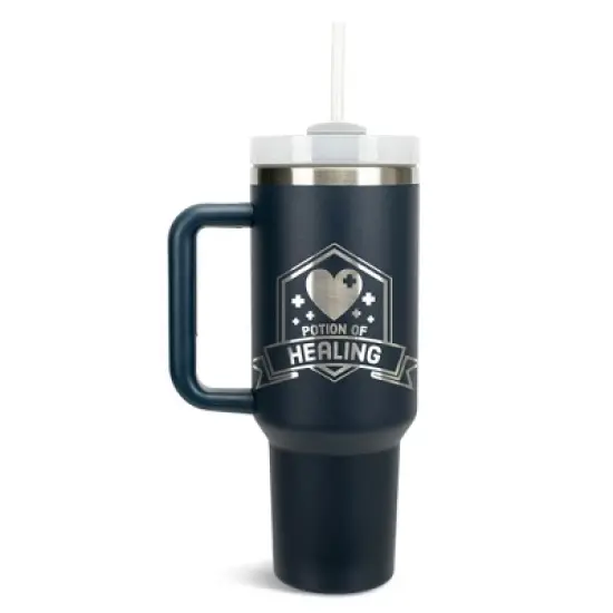 100 North Potion Of Healing Video Gamer Wrap-Around 40 Oz. Stainless Steel Water Bottle Coffee Mug, Spill & Leak Resistant, Travel Tumbler with image {5}