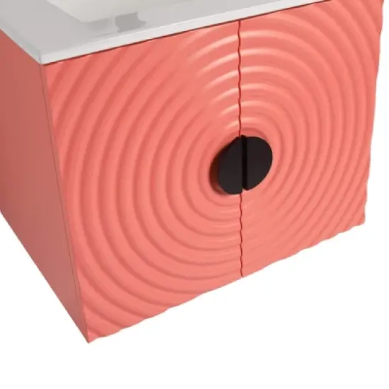 Pellabay Modern Bathroom Vanity with Fluted Circular Doors - Sink Included image {9}