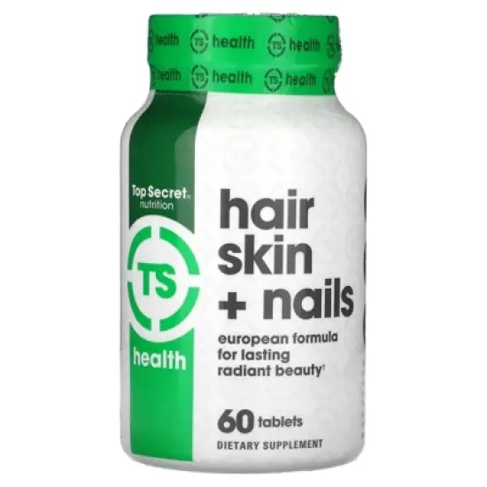 Top Secret Nutrition Health, Hair Skin + Nails, 60 Tablets image {3}