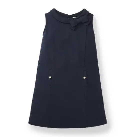 Hope & Henry Girls' Ponte Dress with Petite Collar, Infant image {8}