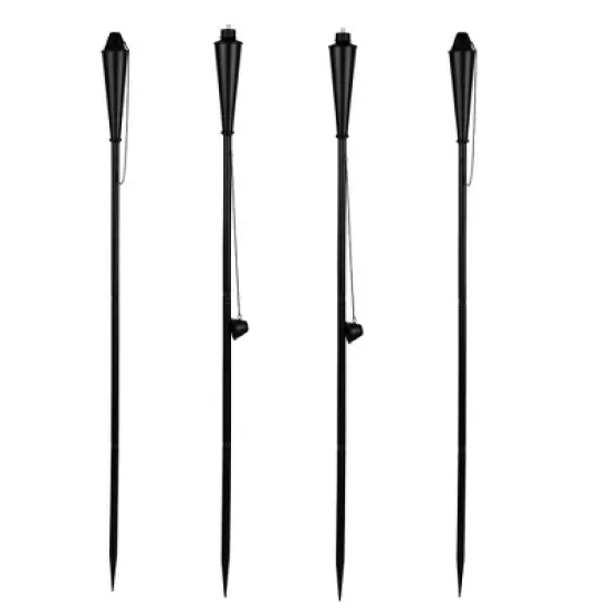 BIRDROCK HOME 4pk Mallorca Torches - Black image {5}
