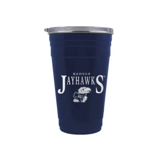 NCAA Kansas Jayhawks Tailgater Tumbler - 22oz: Stainless Steel, Acrylic Lid image {2}