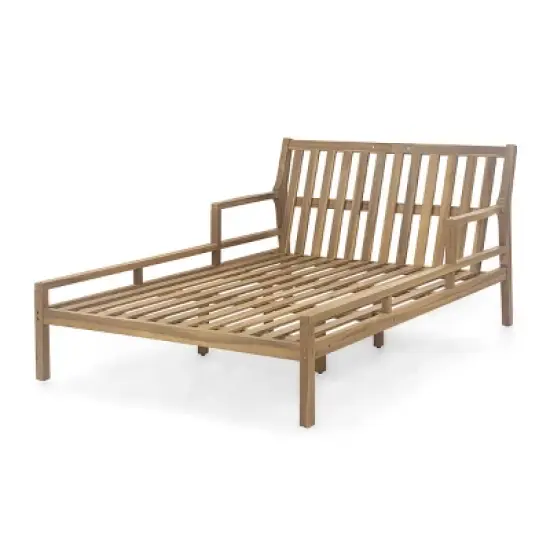 Acacia Wood Outdoor Daybed with Removable Cushions and Pillows, Ergonomic Frame for Patio, Garden or Poolside Relaxation - Coolbibila image {4}