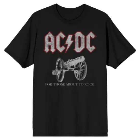 ACDC For Those About to Rock Cannon Men's Black T-shirt image {4}