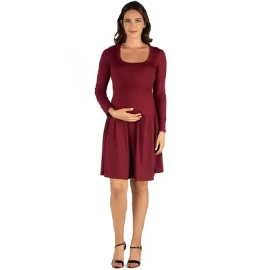 Long Sleeve Mini Masternity Dress image {9}