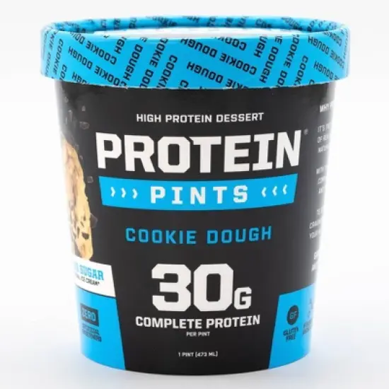 Protein Pints Cookie Dough Frozen High Protein Ice Cream - 16oz image {10}