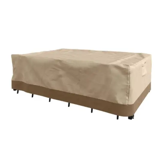 Pure Garden 88" Patio Table Cover Beige image {10}