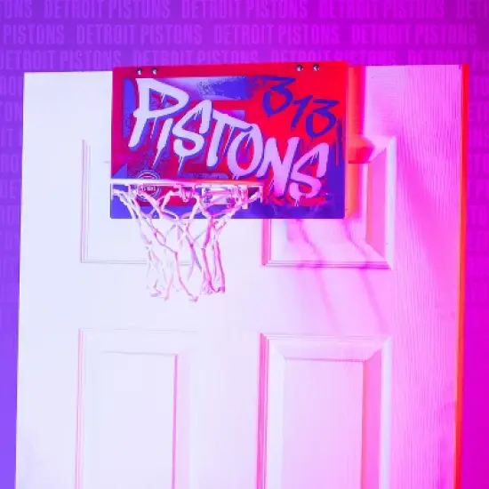 NBA Detriot Pistons Over The Door Mini Basketball Hoop image {1}