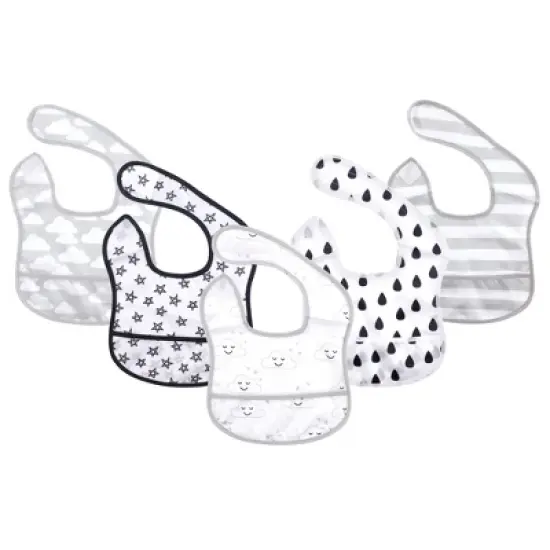 Hudson Baby Infant Waterproof Polyester Bibs 5pk image {1}